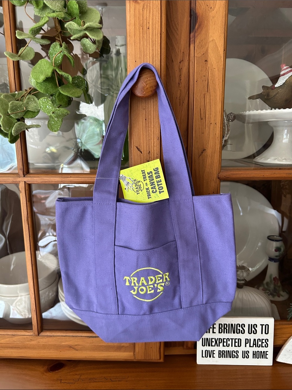 New Trader Joe’s  Limited Edition Lavender Canvas Tote Bag